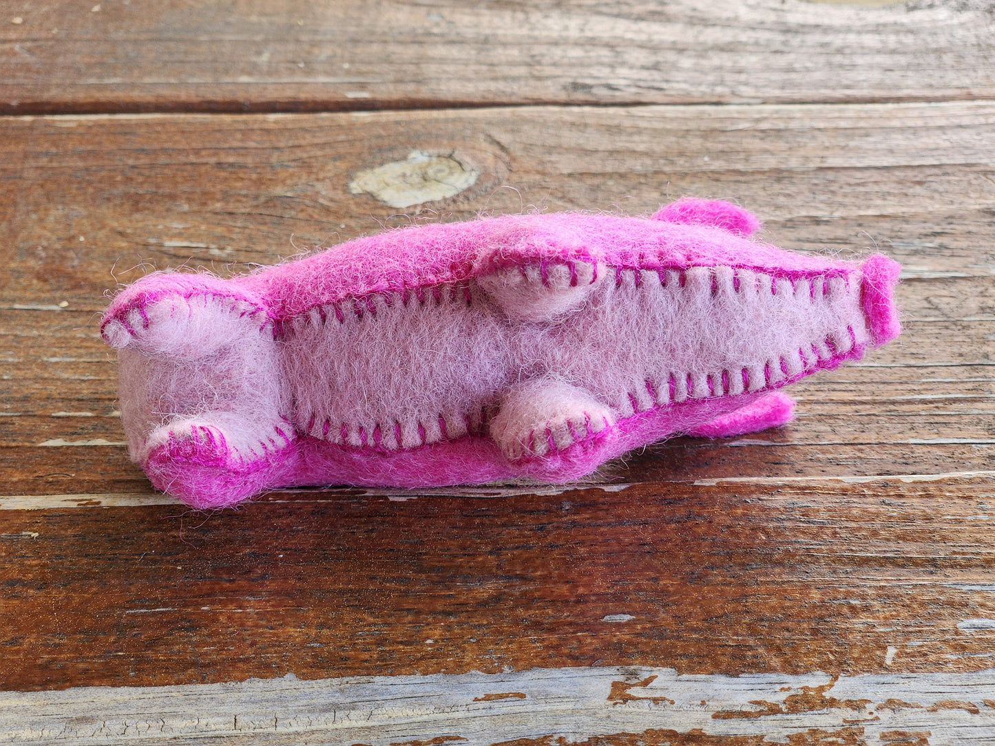 pink felt pig (reserved)