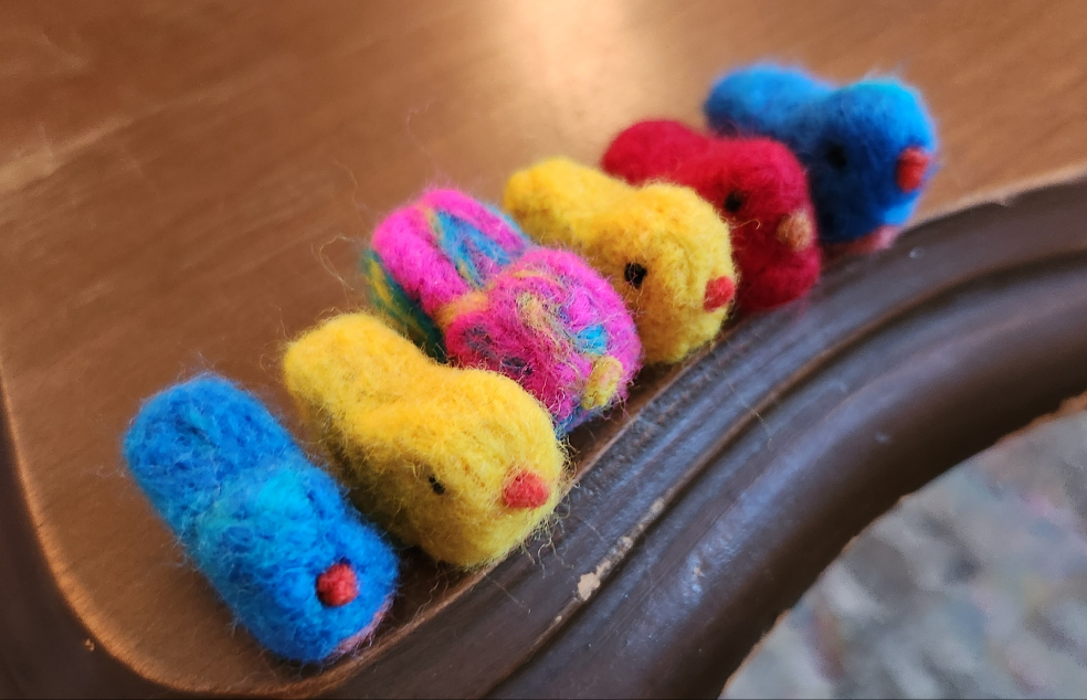 tiny felted bird