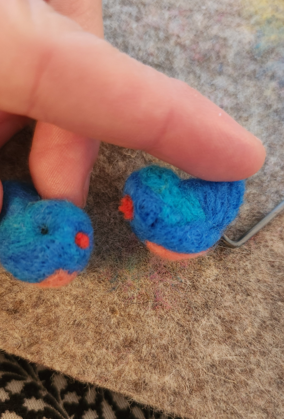 tiny felted bird